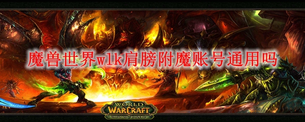 魔兽世界WLK肩膀附魔账号通用吗？
